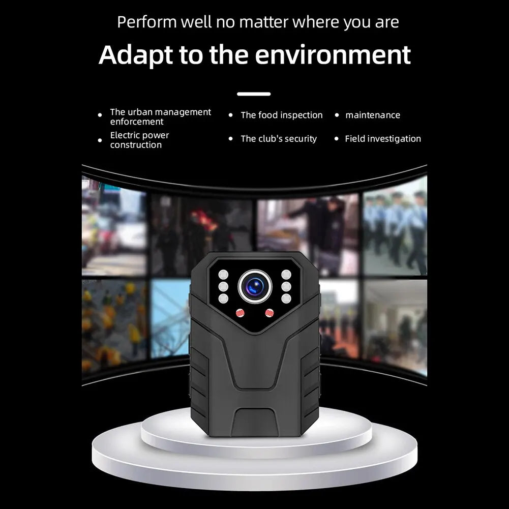Mini Body Camera Full HD 1080P 2 Inch IPS Touch Screen Night Vision Video Recorder Security Guard Police Body Mini Cam