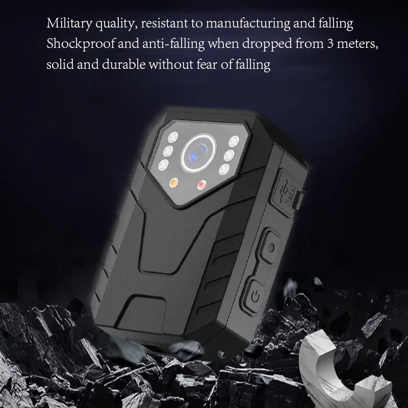 Mini Body Camera Full HD 1080P 2 Inch IPS Touch Screen Night Vision Video Recorder Security Guard Police Body Mini Cam