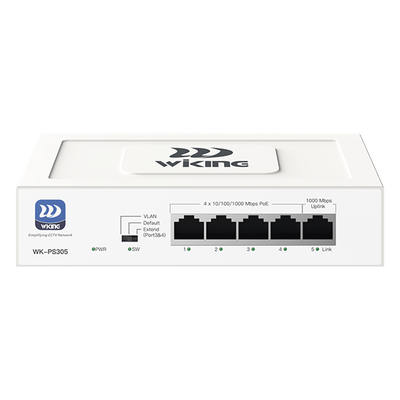 Smart Switch: 4 PoE Gigabit Ports + 2 Uplink, Extended Reach Up to 250m